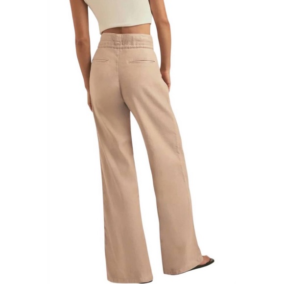 New Favorite Daughter linen wide leg pants in warm sand (beige) - Small - Picture 4 of 8